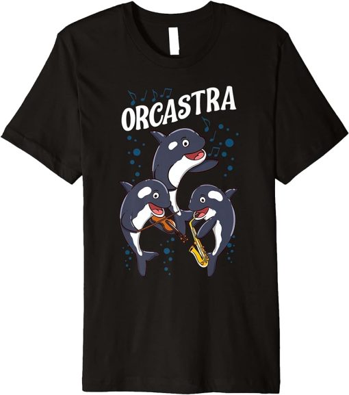 Orcastra Funny Orca Whale Orchestra Players Premium T-Shirt