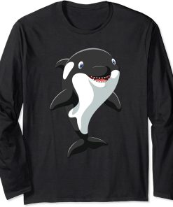 Happy Orca I Orca Whale I Kids Orca Long Sleeve T-Shirt