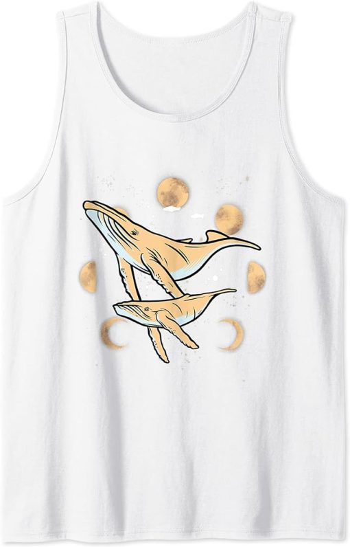 Humpback Whale With Space Art Aquatic Mammal Whale Watching Tank Top