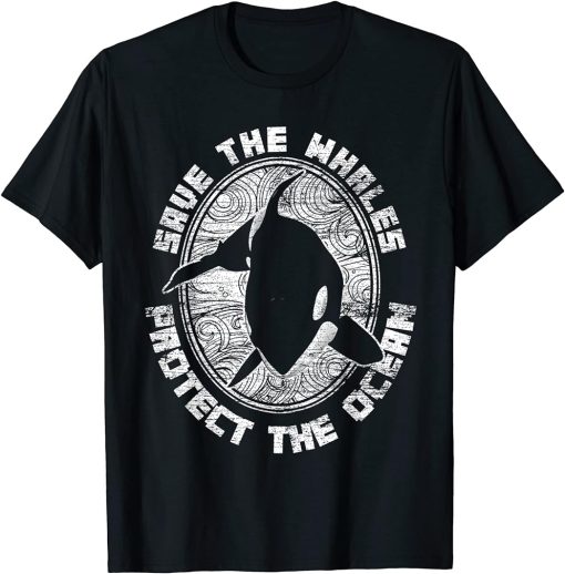 Save The Whales Protect The Ocean Orca T-Shirt