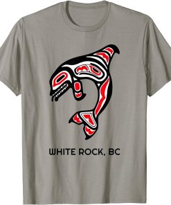 White Rock BC Canada Native Fishermen Orca Killer Whales Art T-Shirt