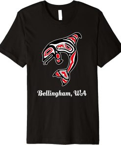 Native American Bellingham WA Red Orca Killer Whale Premium T-Shirt