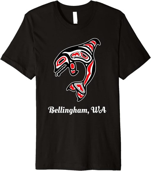 Native American Bellingham WA Red Orca Killer Whale Premium T-Shirt